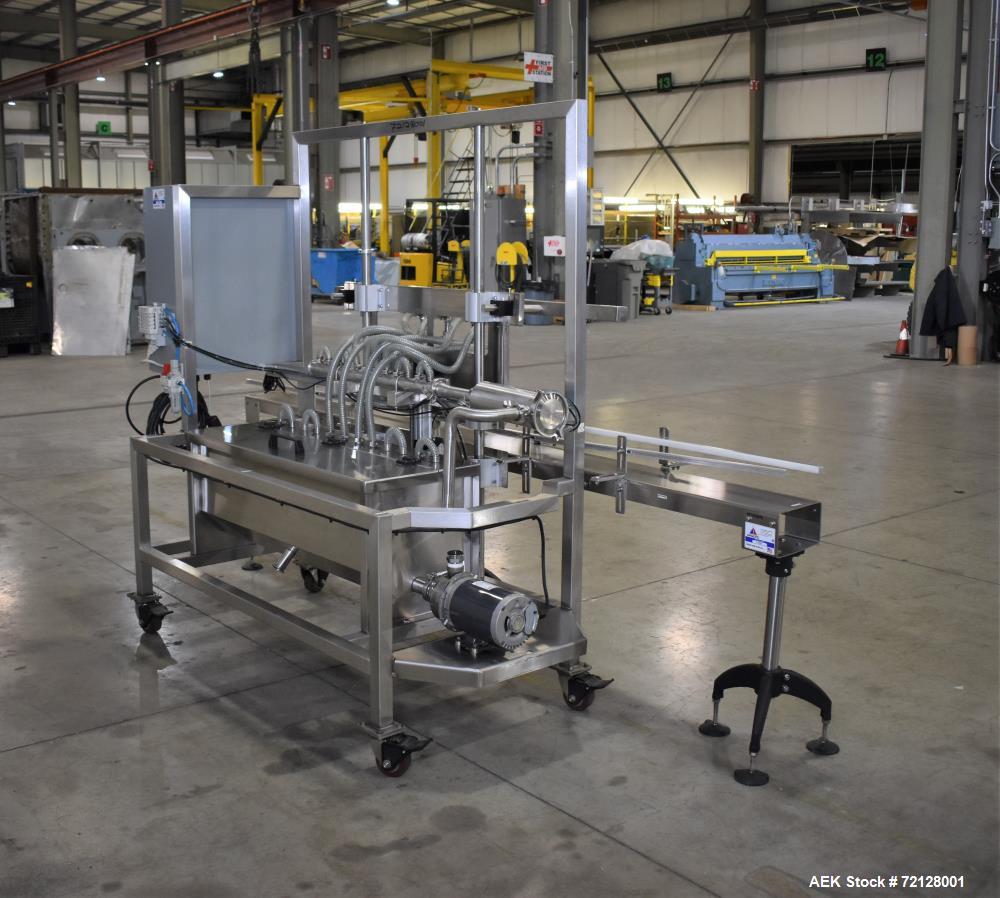 Used Epak / Apacks Econoline Inline Pressure Gravity Liquid Filling Machine